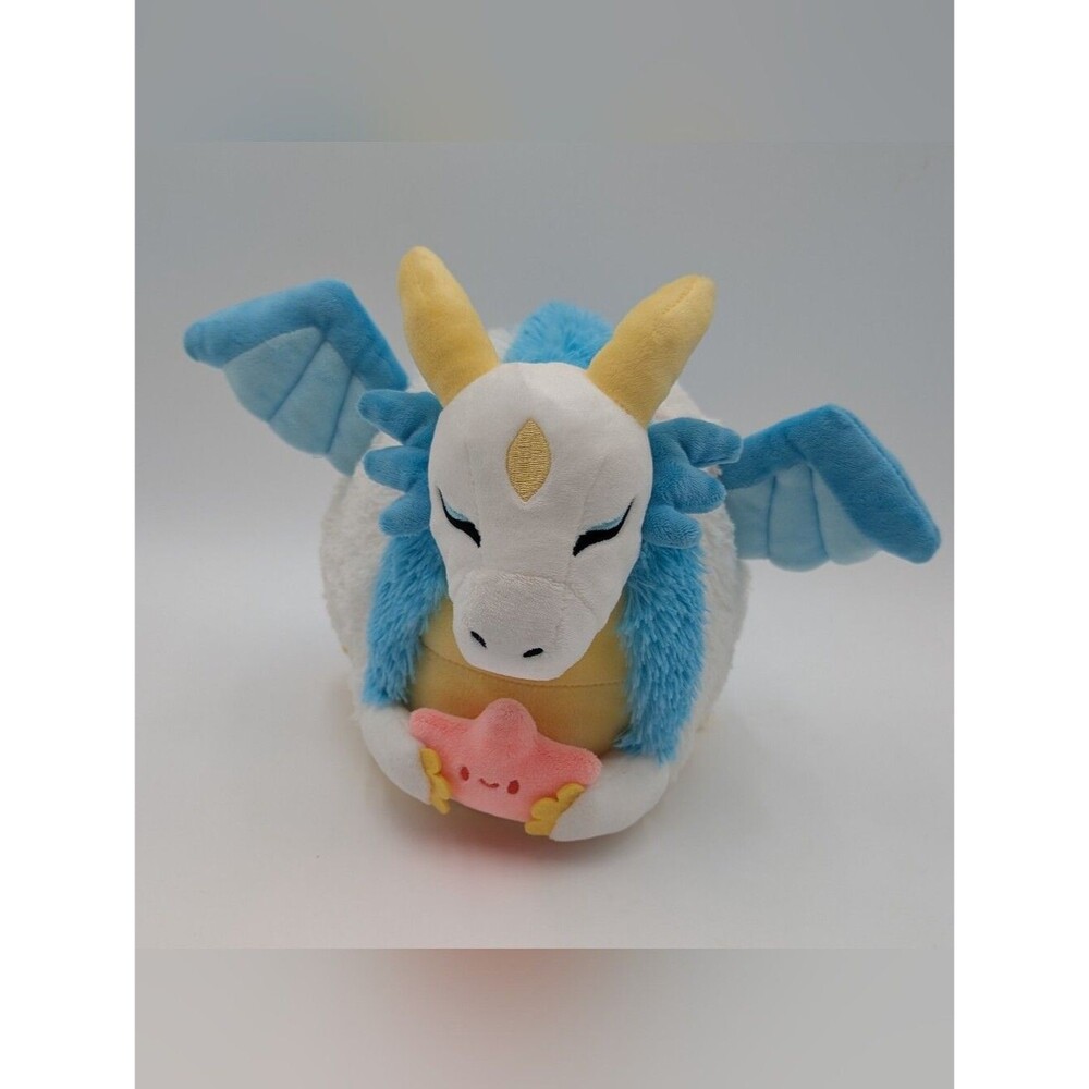 Squishable Mini Wish Dragon Plush White Blue Wings Pink Star 7.5” Stuffed Animal